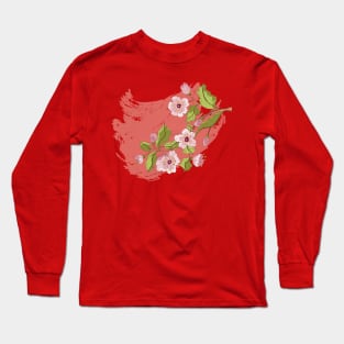 Blooming sakura branch Long Sleeve T-Shirt